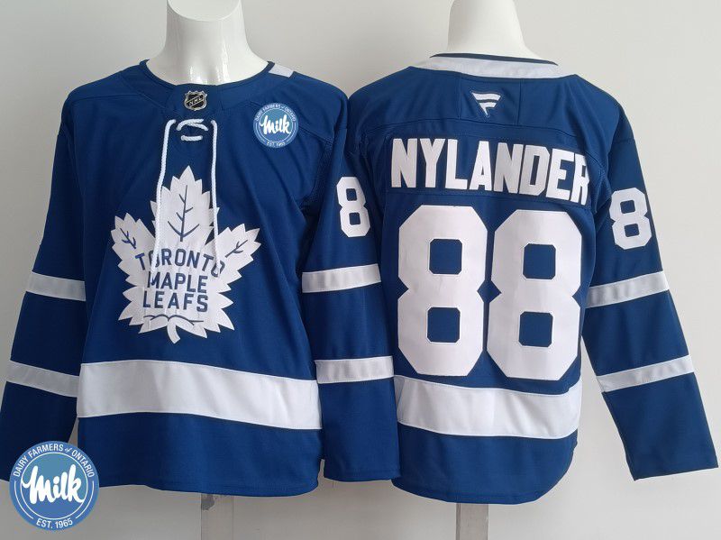 Men Toronto Maple Leafs #88 Nylander Blue 2025 Fanatics Home Premium NHL Jersey style 1